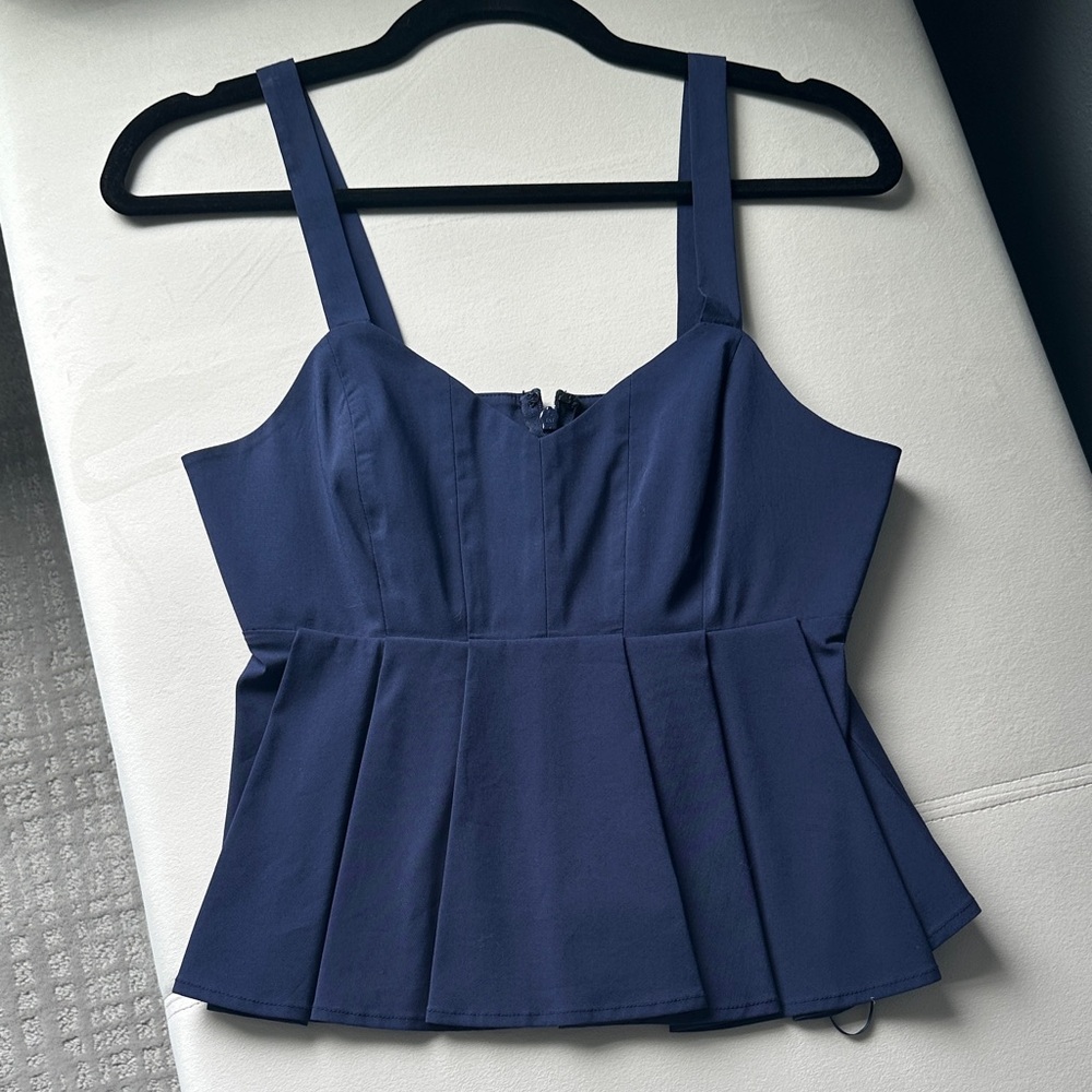 1. State Elegant Navy Tank Top
